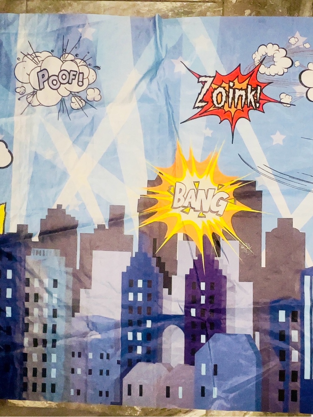 Kids Superhero 4.5 x 6 ft Print backdrop & decor